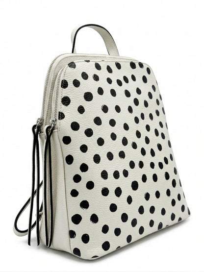 Structured Backpack in Genuine Dollaro Leather - Made in Italy - Art. DOT9