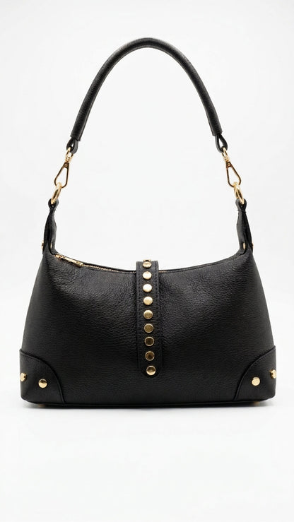 Structured Crossbody Bag in Genuine Dollaro Leather - Made in Italy - Art. 26082