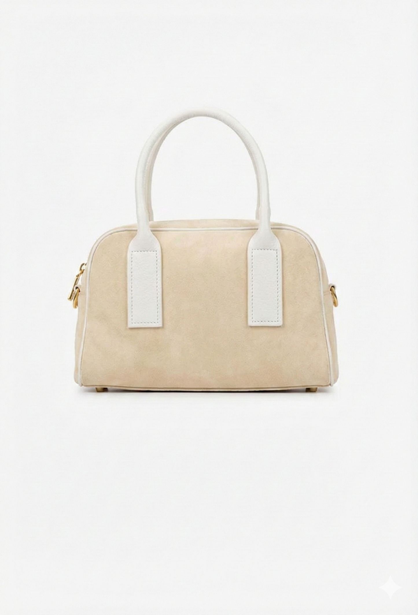 Structured Handbag in Genuine Suede Leather - Made in Italy - Art. 25385