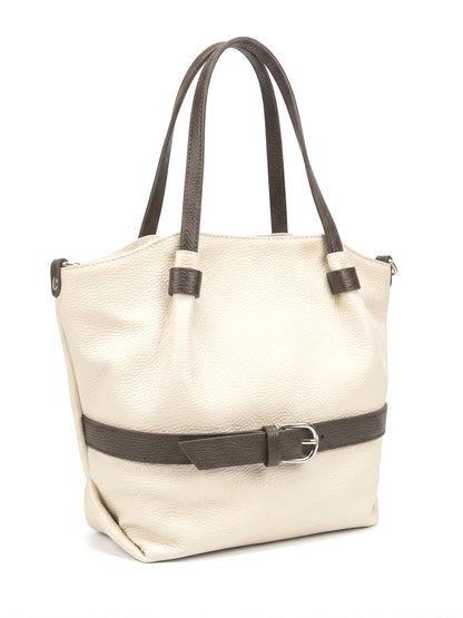 Soft Shoulder Bag in Genuine Dollaro Leather - Made in Italy - Art. 26070