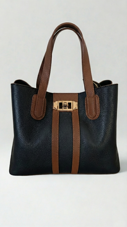 Soft Handbag in Genuine Dollar Leather - Made in Italy - Art. 26001