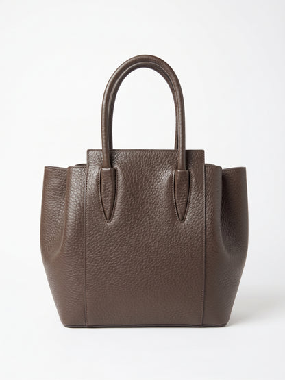 Structured Handbag in Genuine Suede and Dollaro Leather - Made in Italy - Art. 26150