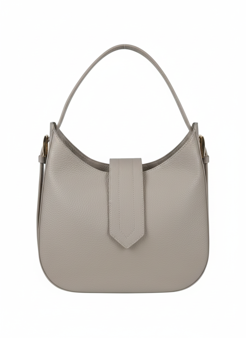 Structured Handbag and Crossbody bag in Genuine Dollar Leather - Made in Italy - Art. 24030