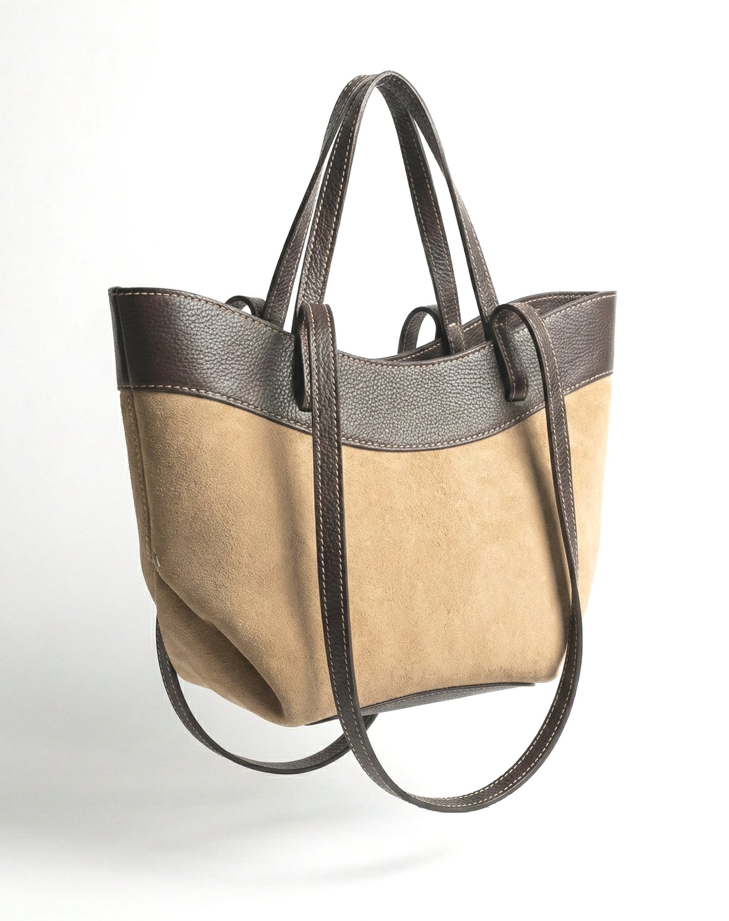 Soft Handbag and Crossbody Bag in Genuine Dollaro Leather - Made in Italy - Art. 26038