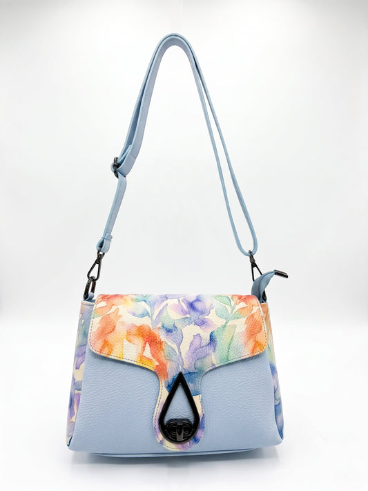 Soft Crossbody Bag in Genuine Dollaro Leather - Made in Italy - Art. 26120