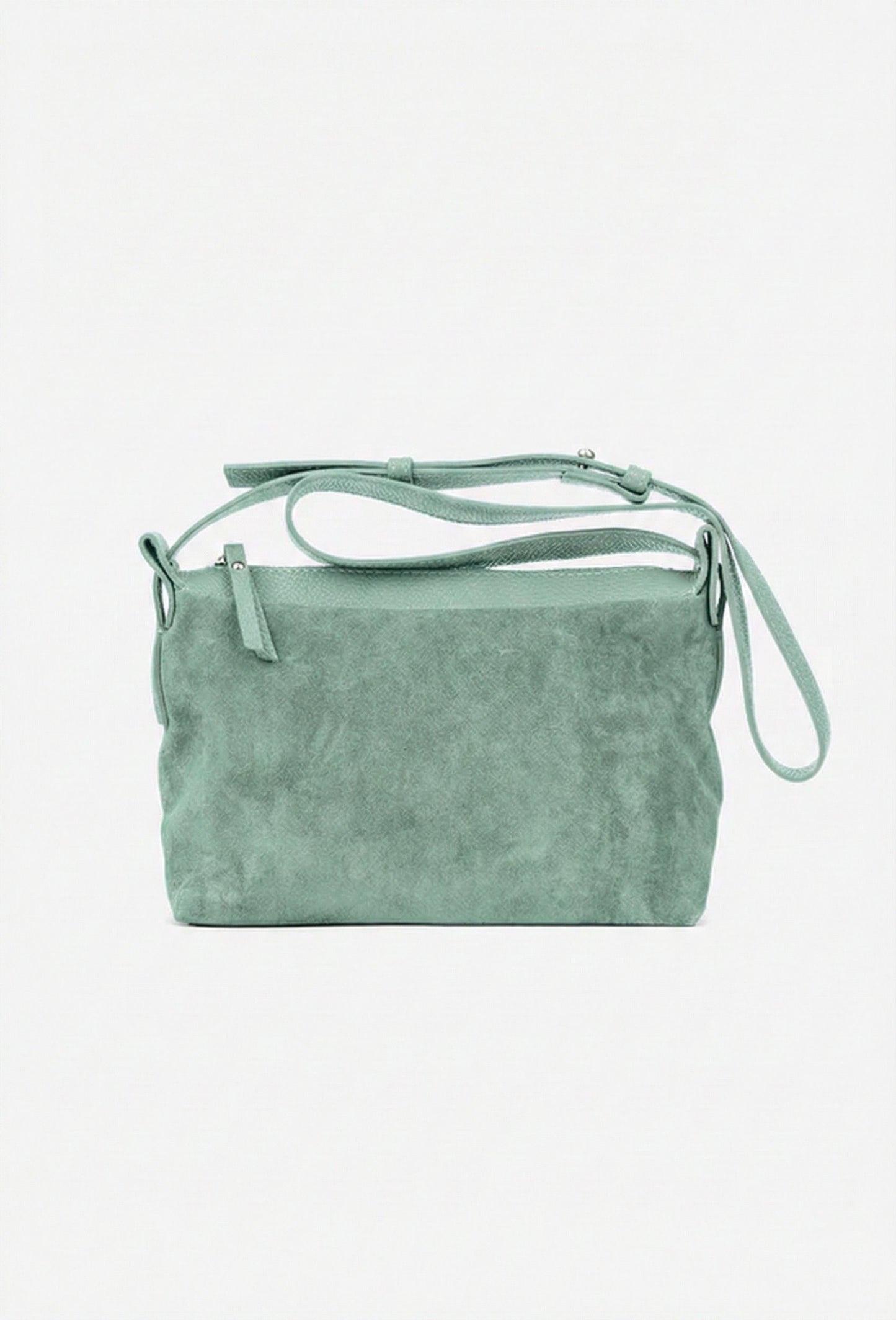 Soft Crossbody Bag in Genuine Suede Leather - Made in Italy - Art. 25400