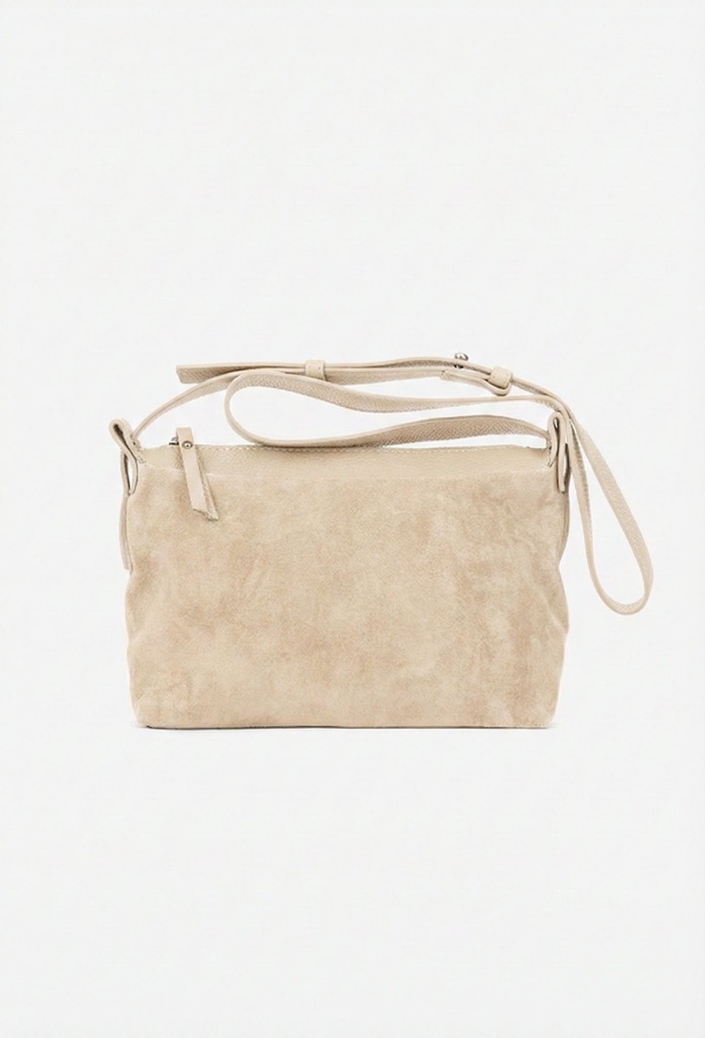 Soft Crossbody Bag in Genuine Suede Leather - Made in Italy - Art. 25400