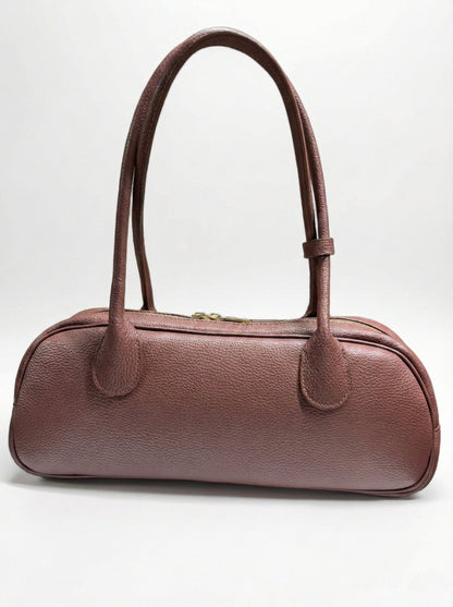 Structured Handbag in Genuine Dollar Leather - Made in Italy - Art. 26017