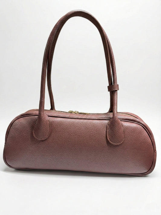 Structured Handbag in Genuine Dollar Leather - Made in Italy - Art. 26017