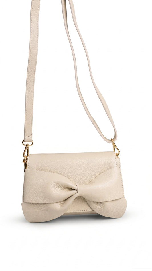 Structured Crossbody Bag in Genuine Dollaro Leather - Made in Italy - Art. 26081