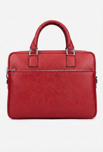 Structured Briefcase in Genuine Dollar Leather - Made in Italy - Art. 25396