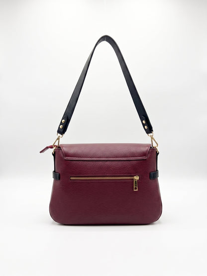 Structured Shoulder Bag in Genuine Dollaro Leather - Made in Italy - Art. 26102