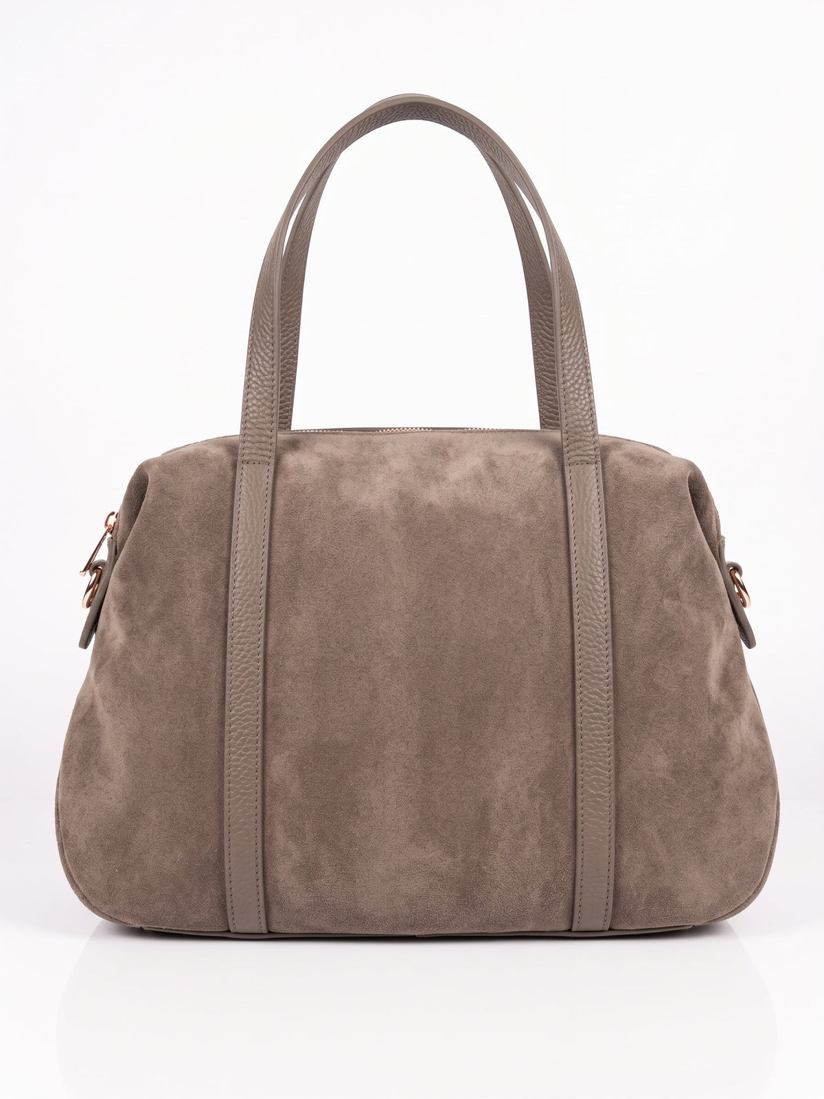 Soft Handbag in Genuine Suede and Dollaro Leather - Made in Italy - Art. 26146