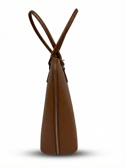 Structured Handbag in Genuine Dollar Leather - Made in Italy - Art. 26000
