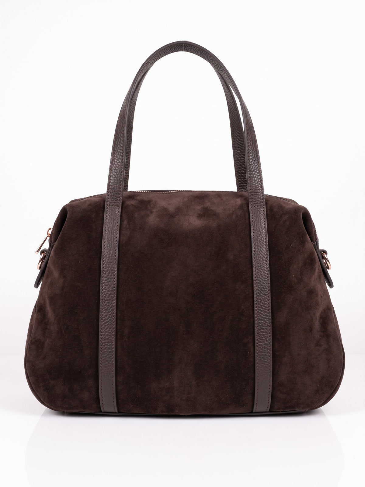 Soft Handbag in Genuine Suede and Dollaro Leather - Made in Italy - Art. 26146