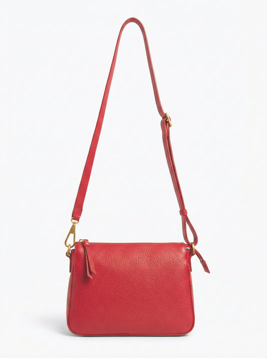 Soft Crossbody Bag in Genuine Dollaro Leather - Made in Italy - Art. 26049