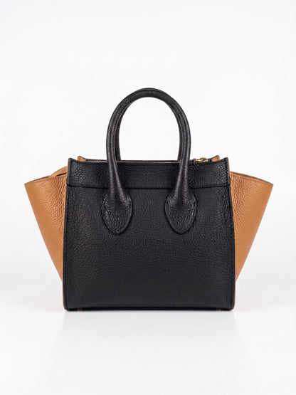 Structured Handbag in Genuine Dollaro Leather - Made in Italy - Art. 26124
