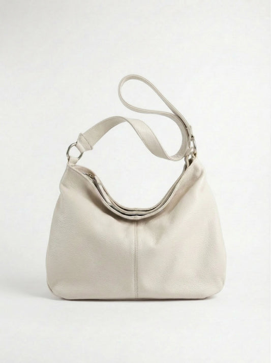 Soft Shoulder bag in Genuine Dollaro Leather - Made in Italy - Art. 26048