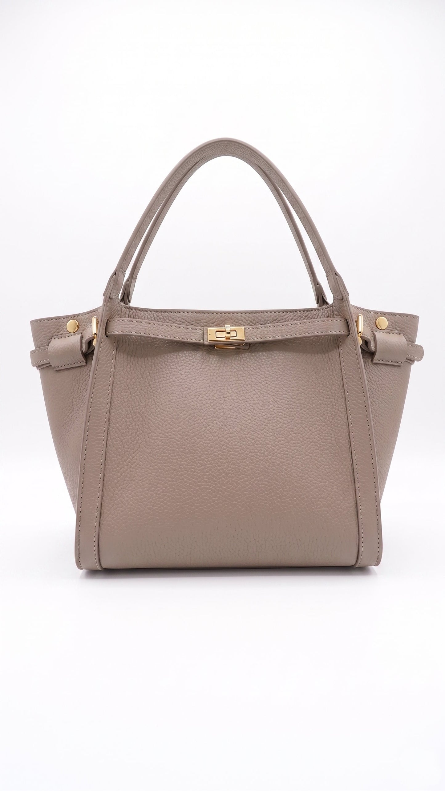 Structured Handbag in Genuine Dollaro Leather - Made in Italy - Art. 26089