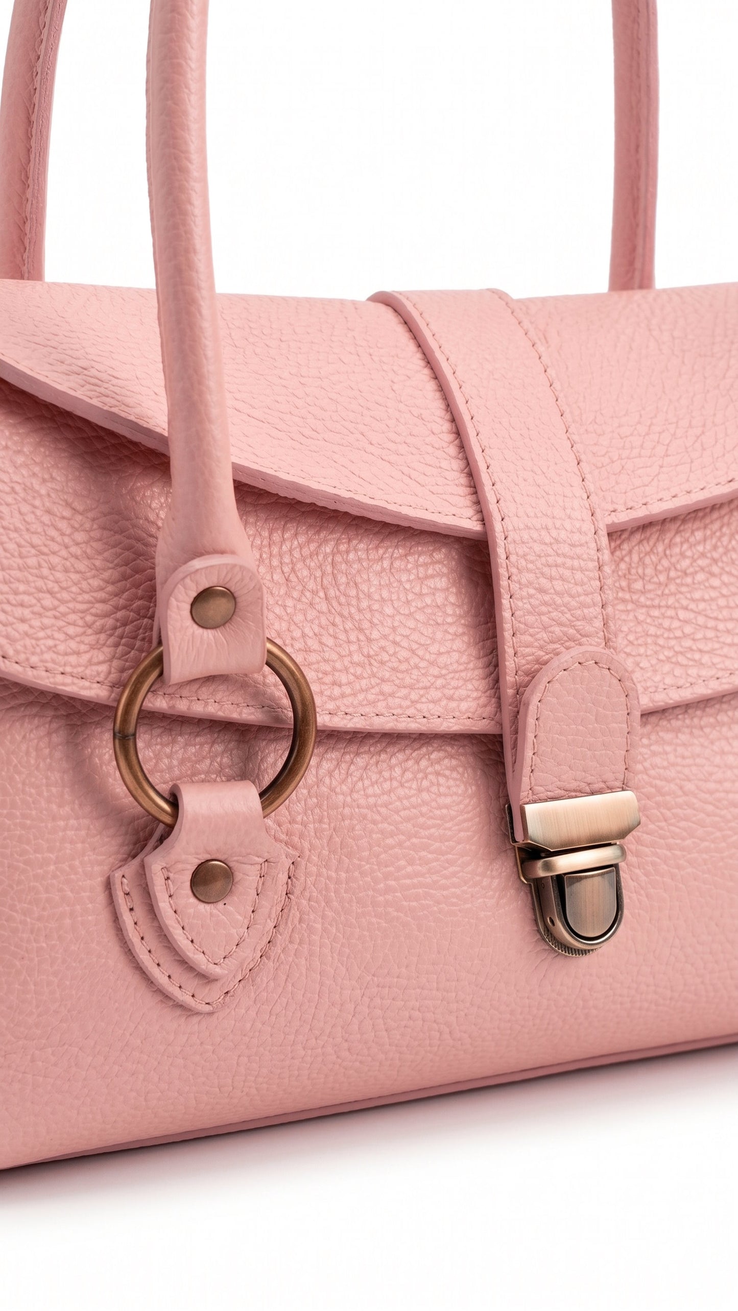 Structured Shoulder Bag in Genuine Dollaro Leather - Made in Italy - Art. 26116