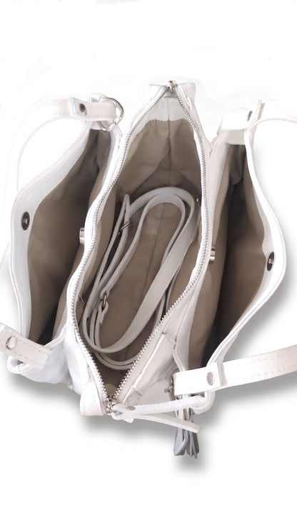 Soft Handbag in Genuine Dollaro Leather - Made in Italy - Art. 26091