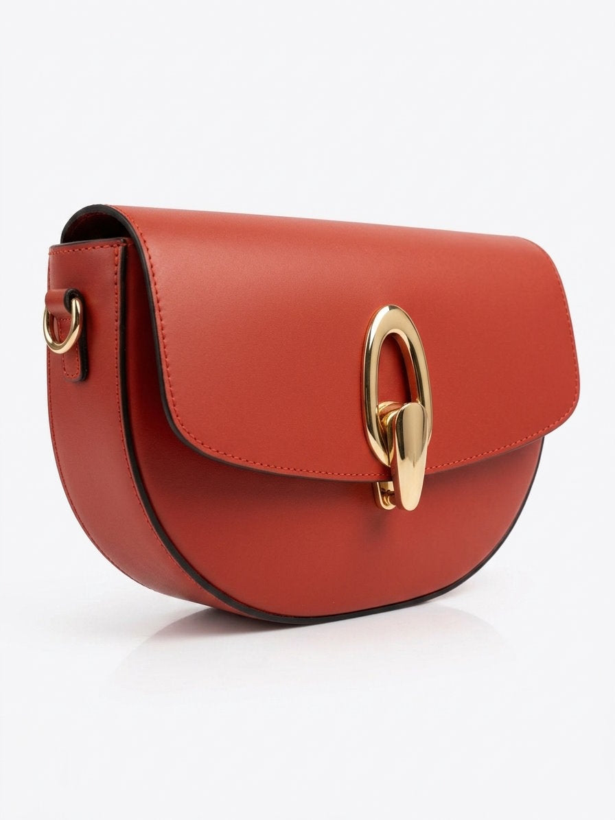 Structured Handbag in Genuine Ruga Leather - Made in Italy - Art. 26086