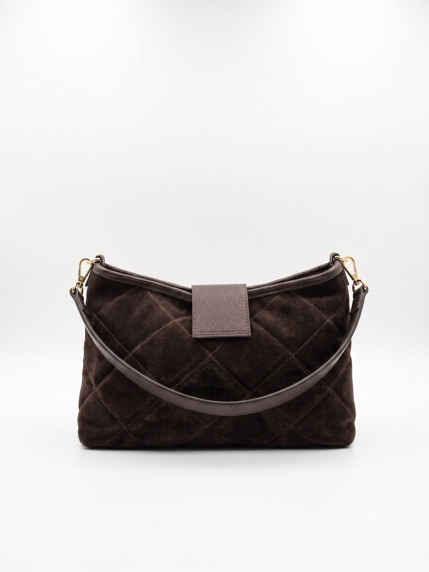 Soft Handbag in Genuine Suede Leather - Made in Italy - Art. 26125