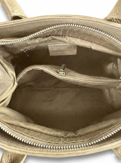 Structure Handbag in Genuine Suede Leather - Made in Italy - Art. 26008