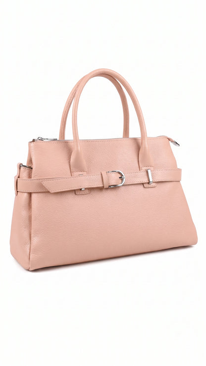 Soft Handbag in Genuine Dollaro Leather - Made in Italy - Art. 26069