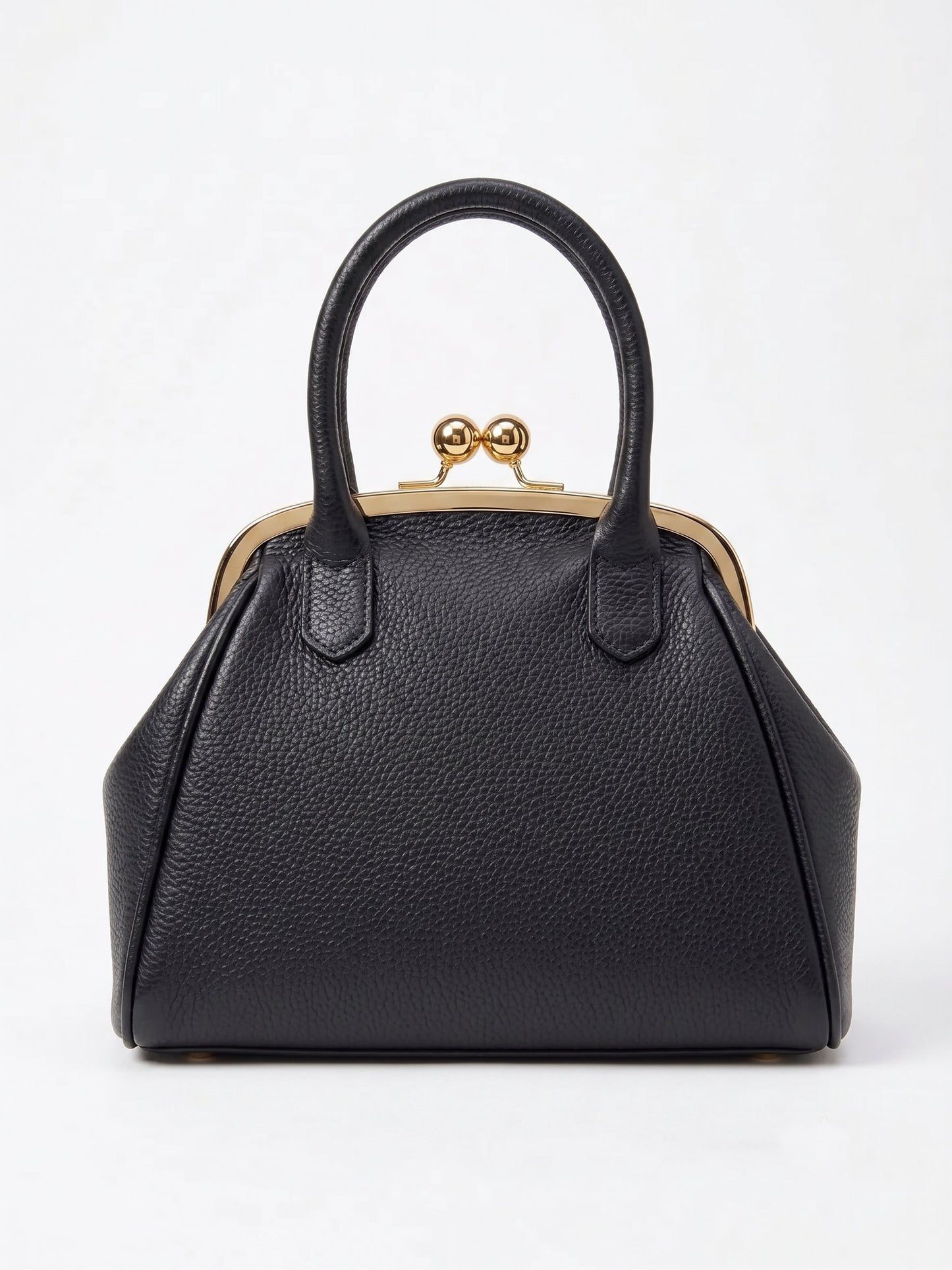 Structured Handbag in Genuine Dollaro Leather - Made in Italy - 26078D