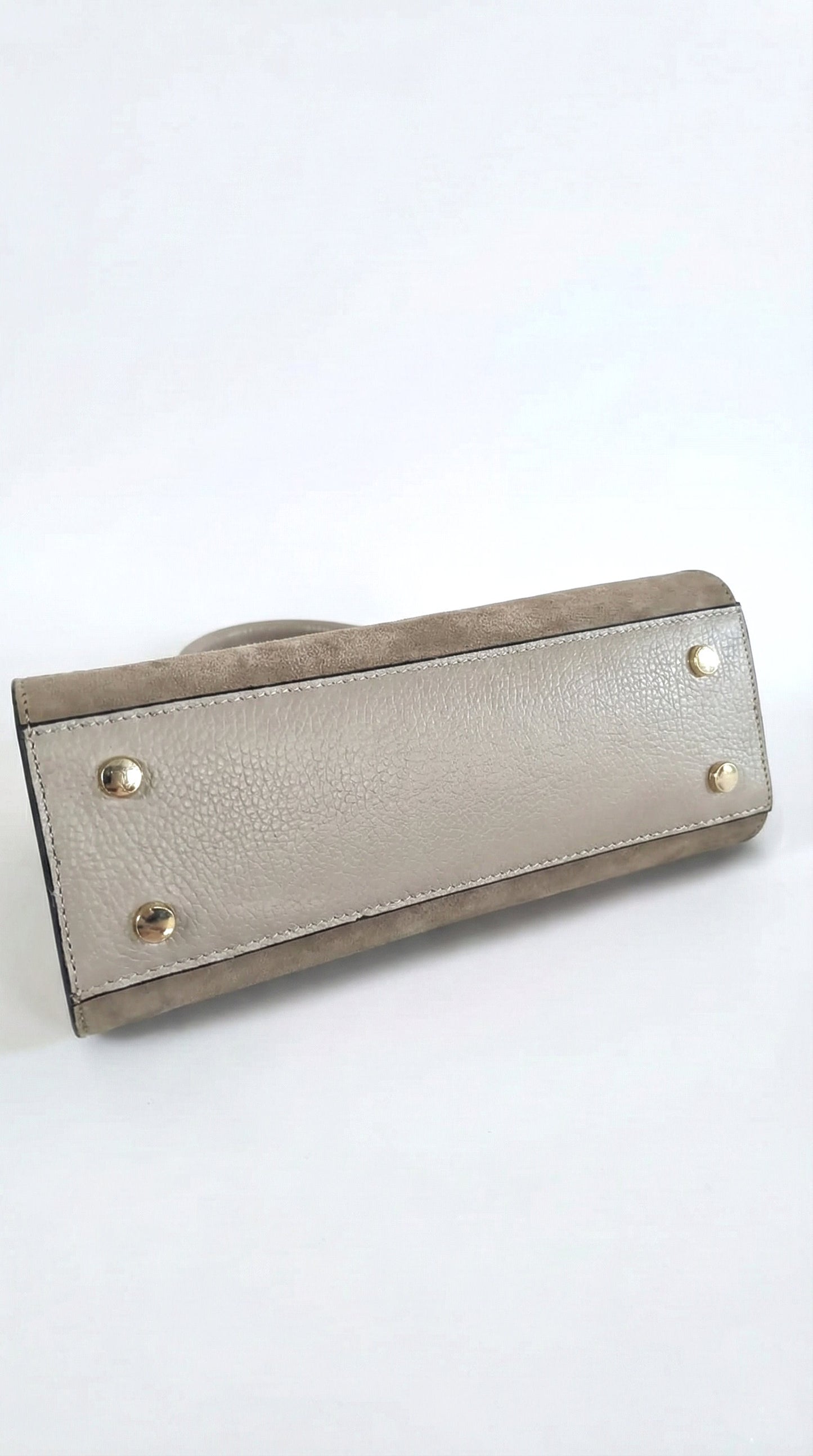 Structured Handbag in Genuine Suede Leather - Made in Italy - Art. 26010