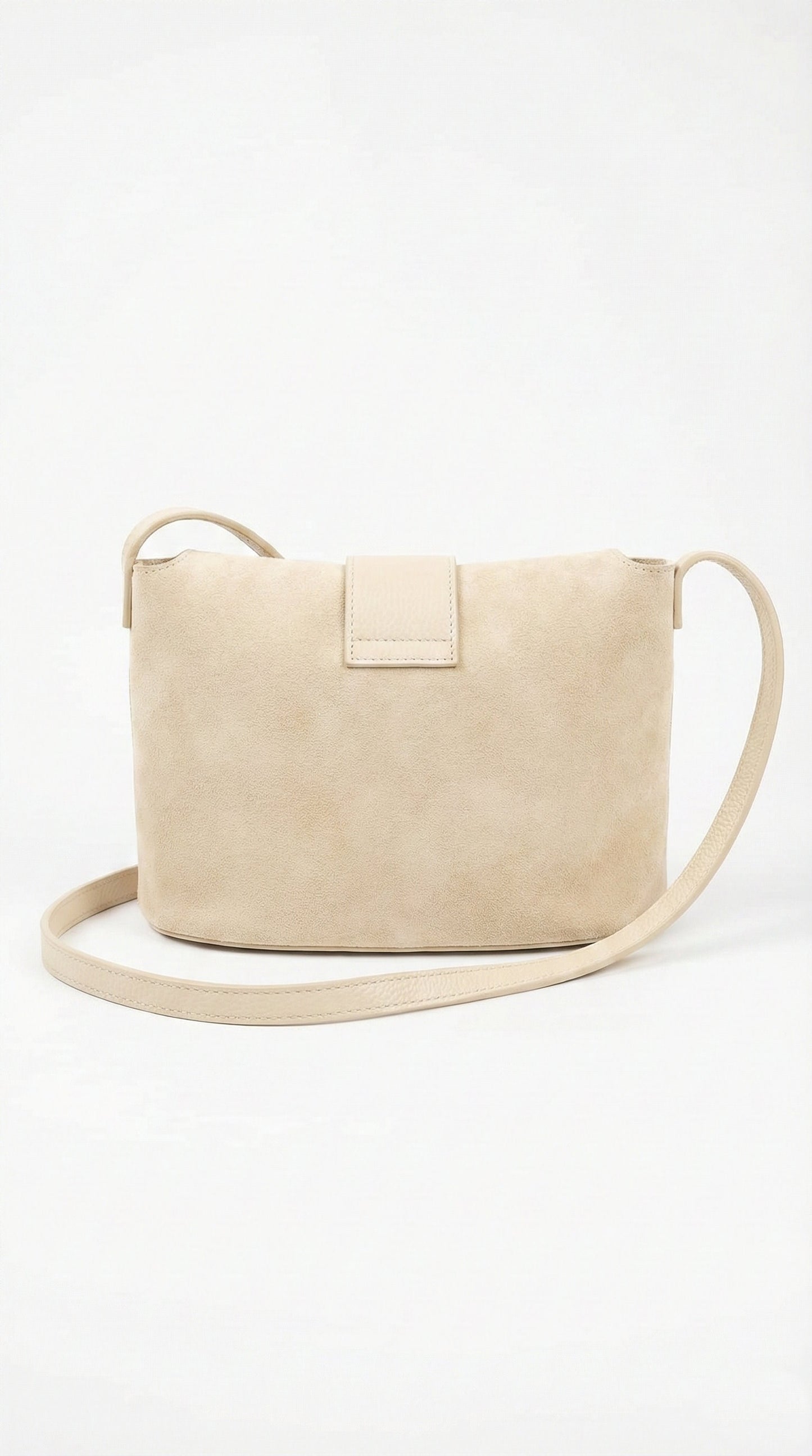 Soft Crossbody Bag in Genuine Suede And Dollaro Leather - Made in Italy - Art 26041