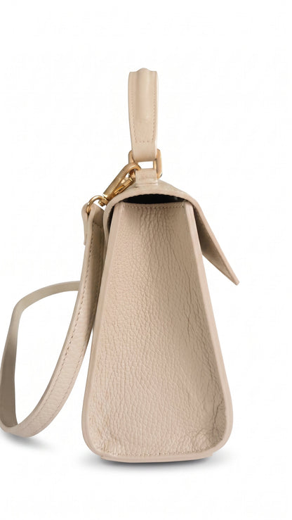 Structured Handbag in Genuine Dollaro Leather - Made in Italy - Art. 26117