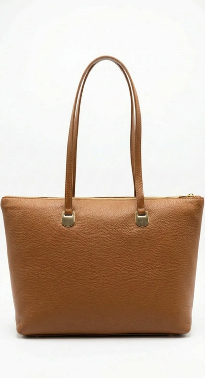 Soft Shoulder Bag in Genuine Dollaro Leather - Made in Italy - Art. 26072