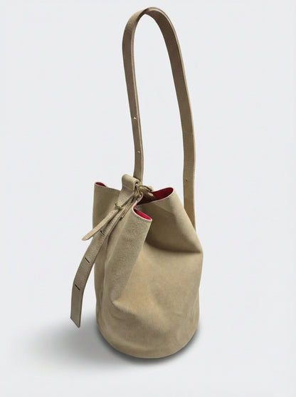 Soft Crossbody Bag in Genuine Suede Leather - Made in Italy - Art. 26009