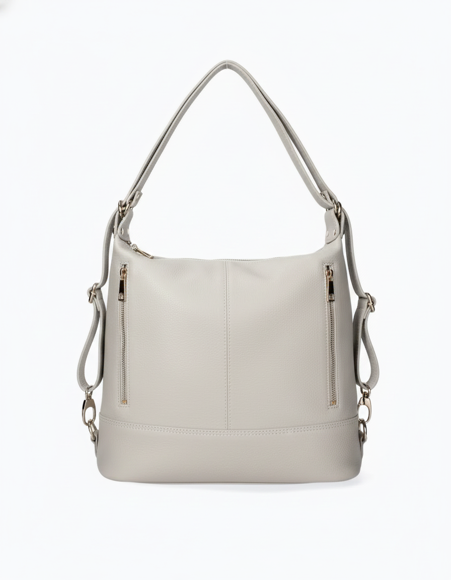 Soft Handbag and Backpack in Genuine Dollar Leather - Made in Italy - Art. 24018