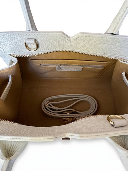 Structured Handbag in Genuine Dollaro Leather - Made in Italy - Art. DOT3