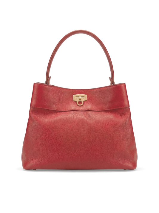 Soft Handbag in Genuine Dollaro Leather - Made in Italy - Art. 26060