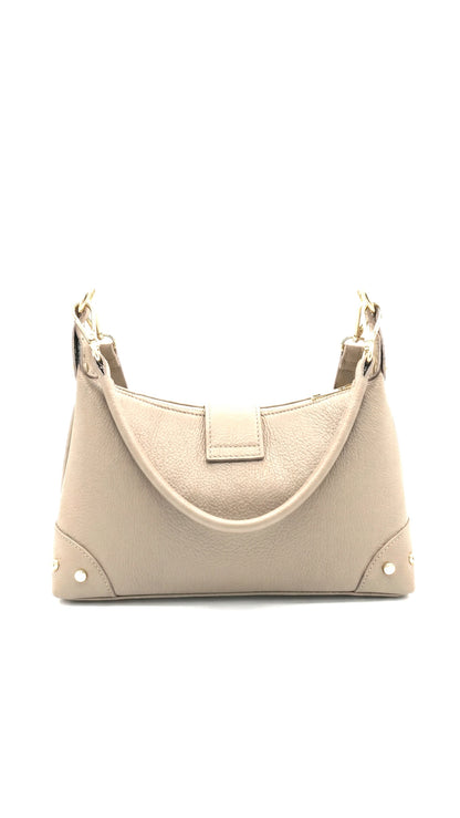 Structured Crossbody Bag in Genuine Dollaro Leather - Made in Italy - Art. 26082