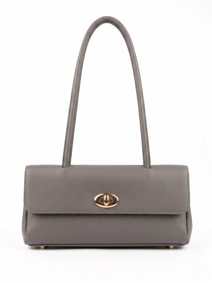 Soft Shoulder Bag in Genuine Dollaro Leather - Made in italy - Art. 26134
