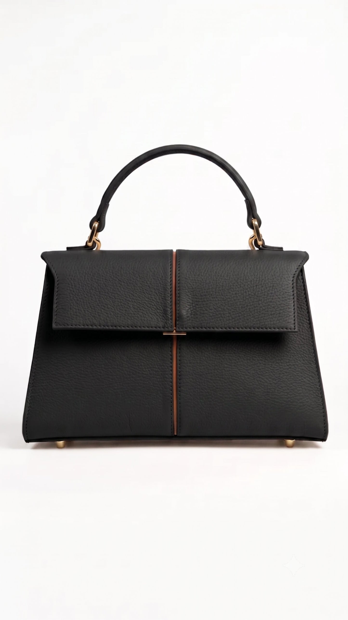 Structured Handbag in Genuine Dollaro Leather - Made in Italy - Art. 26117