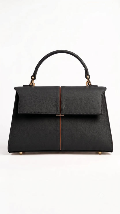 Structured Handbag in Genuine Dollaro Leather - Made in Italy - Art. 26117
