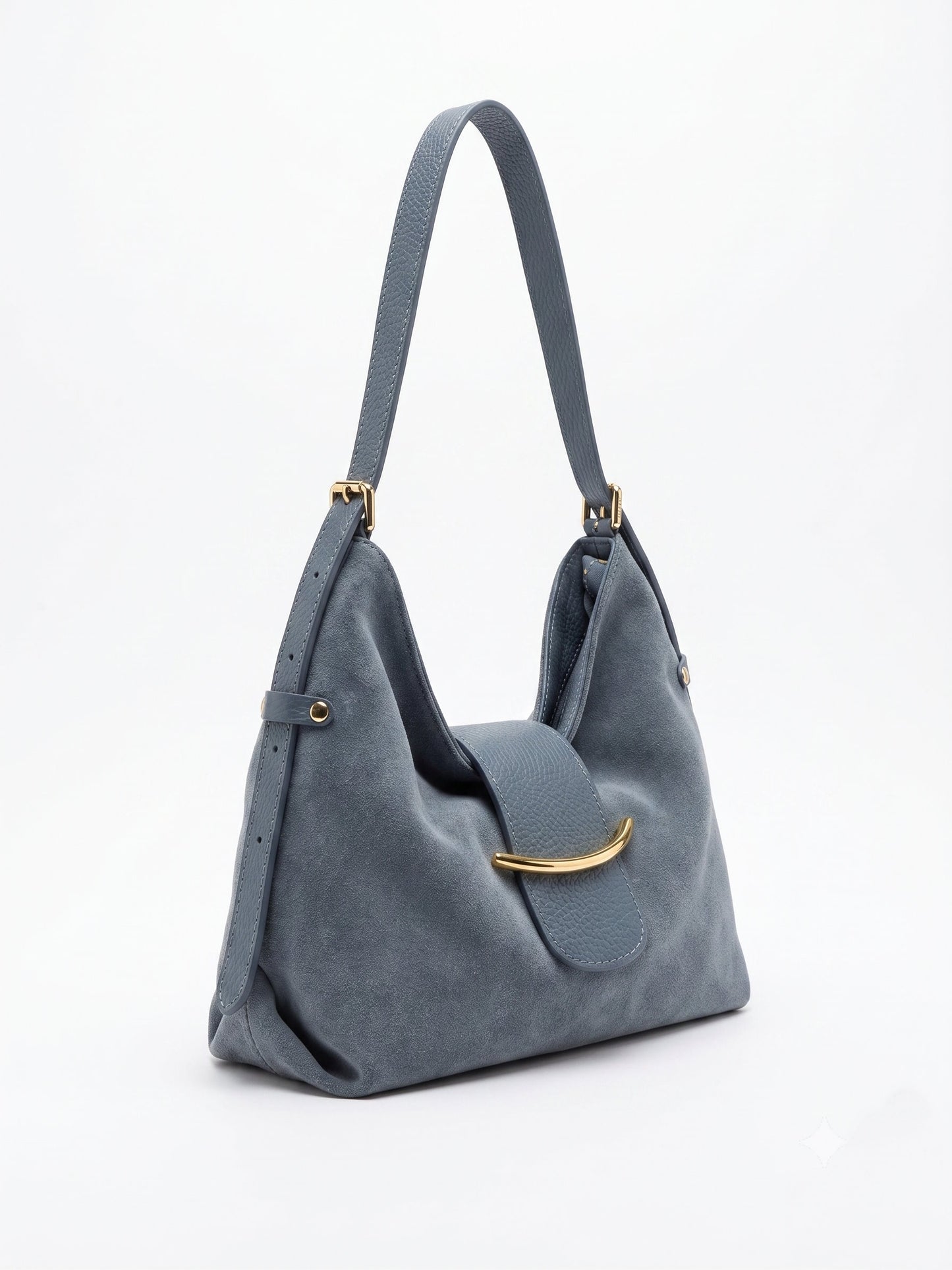 Soft Shoulder Bag in Genuine Suede Leather - Made in Italy - Art. 26137
