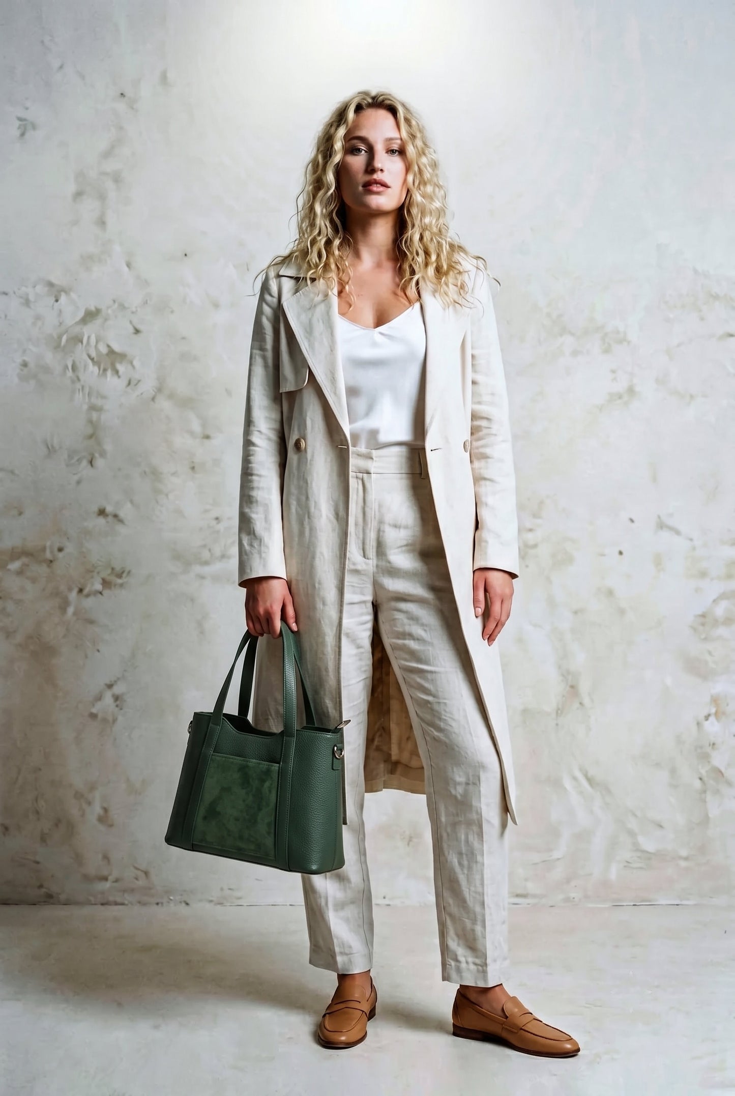 Structured Handbag in Genuine Dollaro and Suede Leather - Made in Italy - Art. 26092