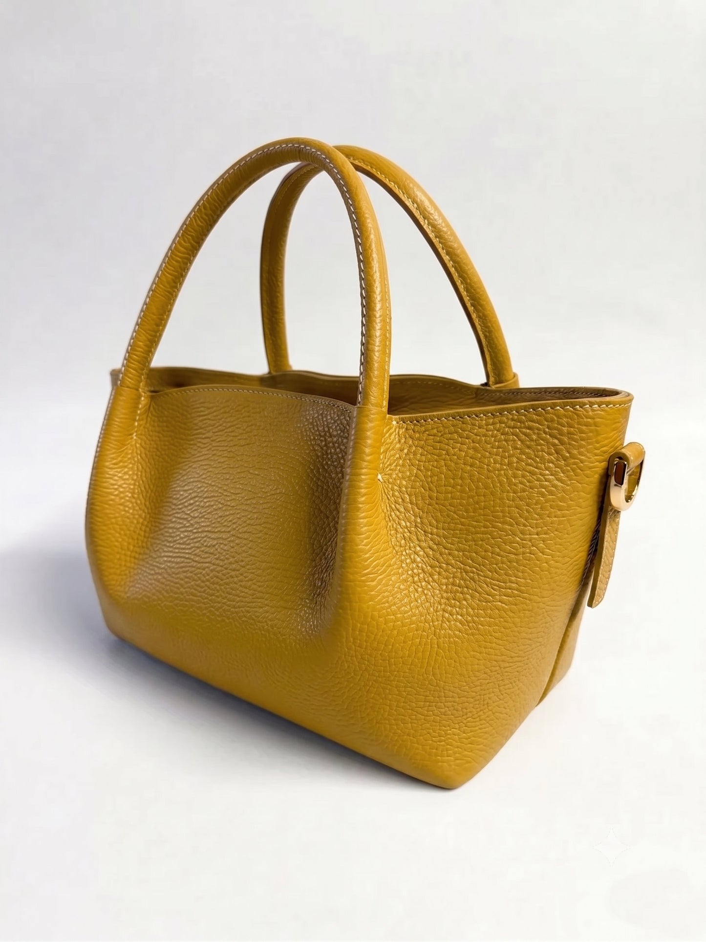 Structured Handbag in Genuine Dollaro Leather - Made in Italy - Art. 26071