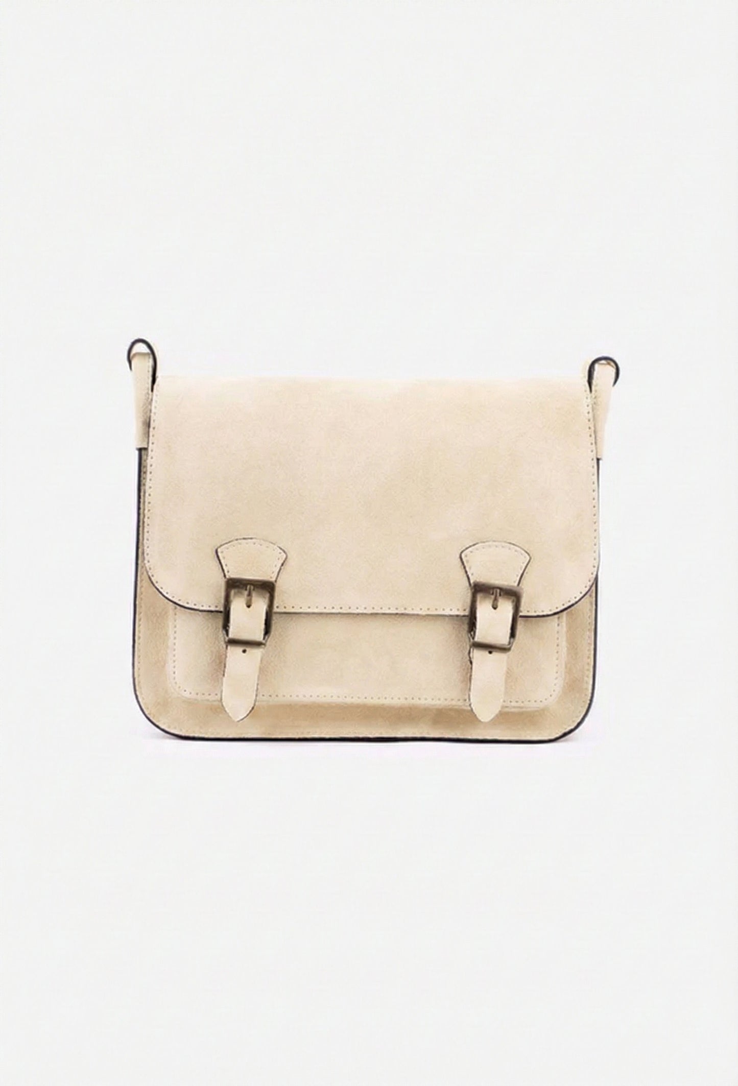 Structured Crossbody Bag in Genuine Suede Leather - Made in Italy - Art. 25391