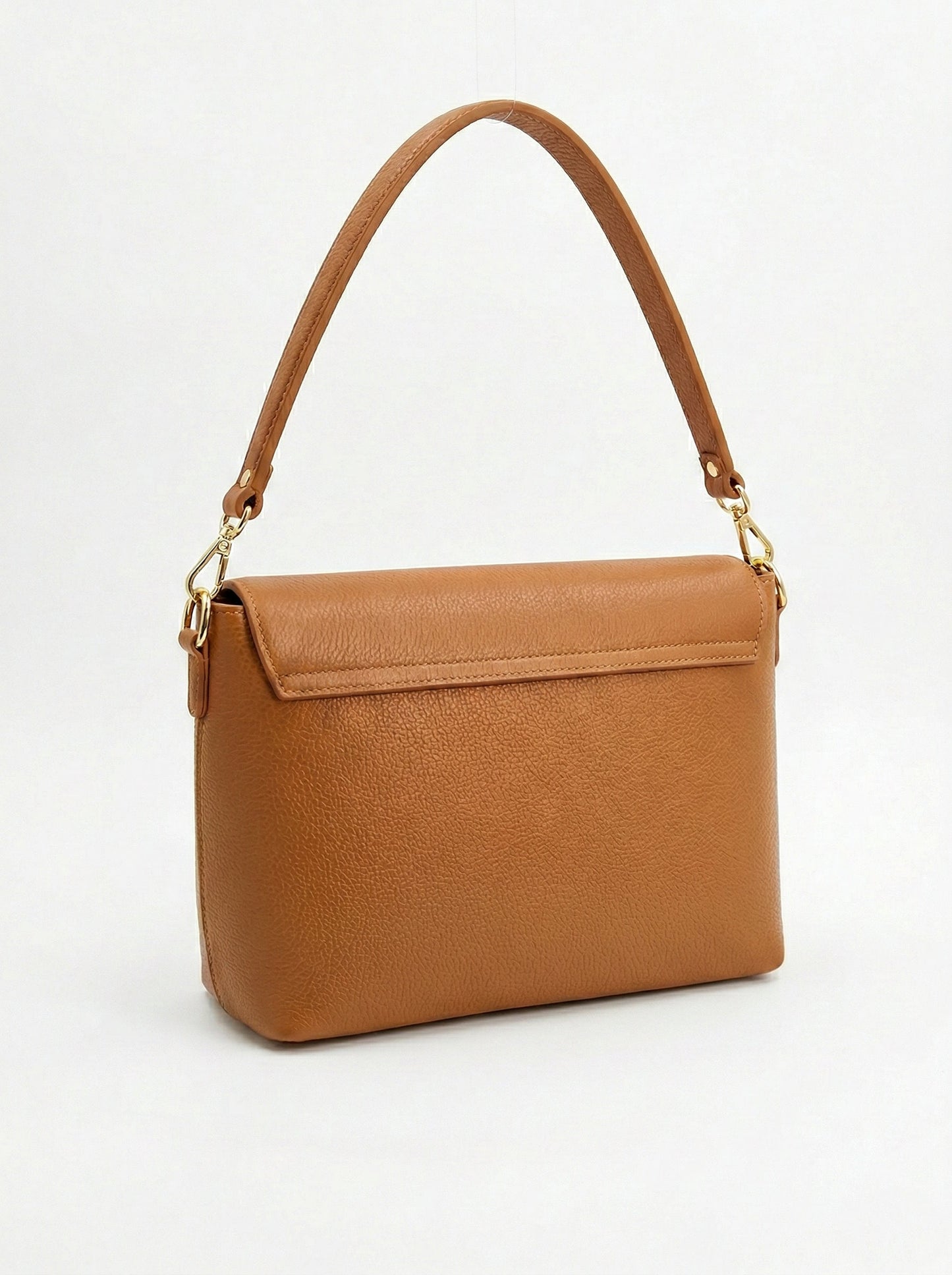 Structured Shoulder Bag in Genuine Dollaro Leather - Made in Italy - Art. 26055bis