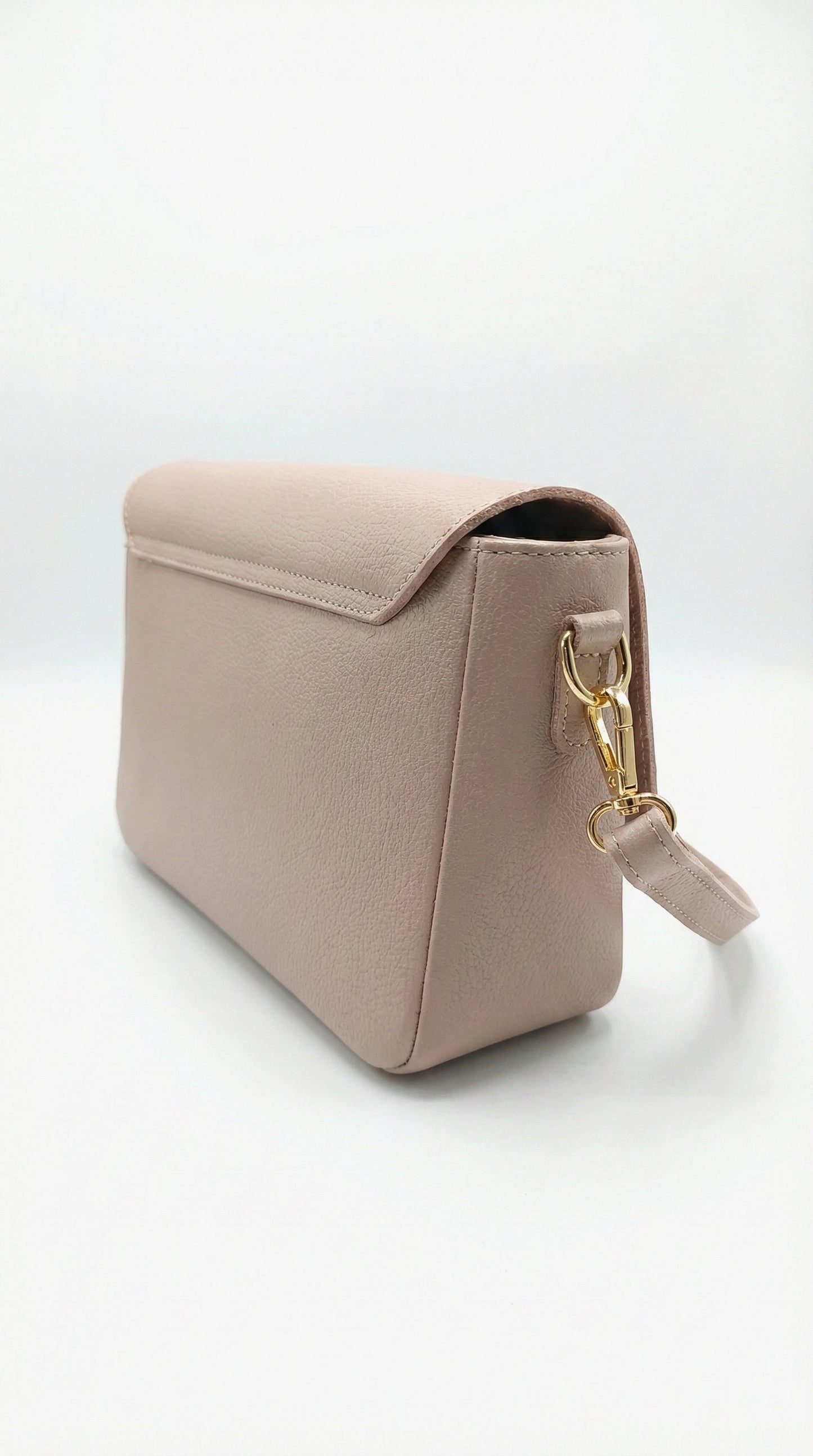 Structured Crossbody Bag in Genuine Dollaro Leather - Made in Italy - Art. 26039