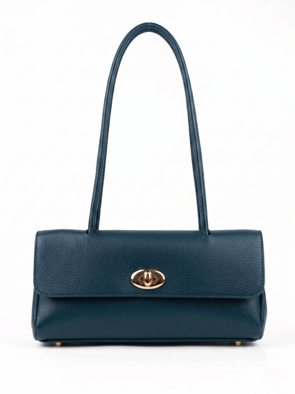 Soft Shoulder Bag in Genuine Dollaro Leather - Made in italy - Art. 26134