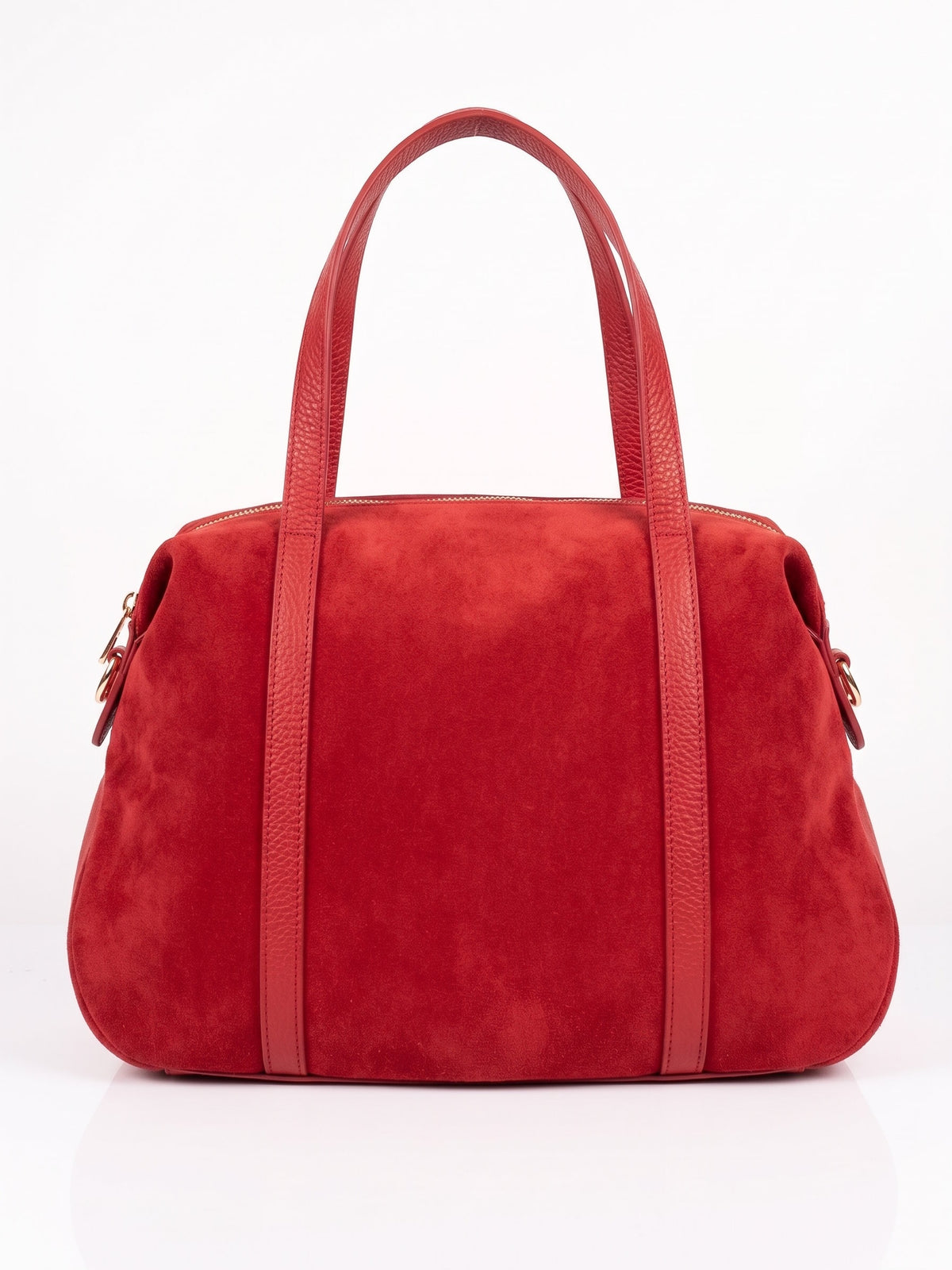 Soft Handbag in Genuine Suede and Dollaro Leather - Made in Italy - Art. 26146